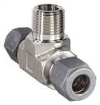 Parker Cpi 6-6-6-SBZ Male Branch Tee 3/8" Comp X Npt Fitting. Fixed Price $15.36.