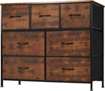 Brown 7 Drawers Dresser Bedroom Fabric Chest Of Organizer Storage Tower. Fixed Price $41.93.