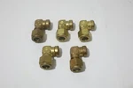 (5) Swagelok Brass Elbow Fitting, 1/2" Tube X 1/4" Female Npt, B-810-8-4. Fixed Price $18.50.