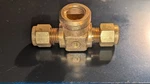 Brass Swagelok Fitting, Female Branch Tee 1/4" Tube Od X Fnpt B-400-3-4TTF. Fixed Price $9.25.