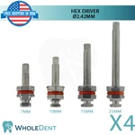 4X Hex 2.42MM Dentists Connection Drivers Int Standard Platform. Fixed Price $59.00.