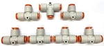 Smc Union Tee One-touch Fitting 3/8" Push-to-connect KQ2T11-00A Lot Of 7 Nos. Fixed Price $36.36.