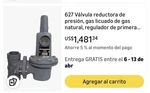 Fisher 627 Series Gas Pressure Reducing Regulator, 55-90 Psig, Natural & Lp. Fixed Price $800.00.