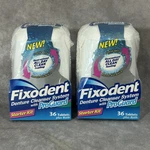 2 Fixodent Denture Cleanser Systems W/proguard + Bath 36 Tablets Starter Kit New. Fixed Price $49.99.