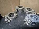 Lot Of 12 KF40 (dn 32 40) Vacuum Clamps Aluminum Mixed Finish - Complete. Fixed Price $94.00.
