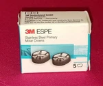 3M Espe EUR-7 #7 Upper Right 2ND Primary Molar Stainless Steel Crown Form 5/BOX. Fixed Price $25.00.