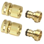 Lot 3/4" Garden Hose Quick Water Solid Brass Female Connector Set. Fixed Price $16.89.