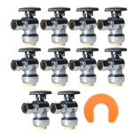 10 Pack Xfitting 1/2" Push 3/8" Od Compression Angle Stop Valve, Clip. Fixed Price $46.91.