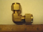B-600-9 Swagelok Brass Union Elbow; 3/8 Tube. Fixed Price $9.00.