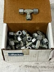 Box Of 20 Parker CHROMIUM-6-FREE Tubing Fittings 1/4" Tees 4-4-4-JBZ-S. Fixed Price $100.00.