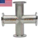 KF-25 NW-25 Cross Vacuum Fitting SS304 Stainless Loco Science!!. Fixed Price $42.99.