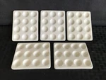 (5)COORSTEK Ceramic Porcelain 12-WELL Depression Color Reaction Spot Plate 60427. Fixed Price $129.74.