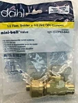 Dahl 1/2 Female Solder (5/8 Od) Compex, 1/4 Turn Mini-ball Valve, 14101622. Fixed Price $12.95.