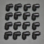 (16) Parker Parflex Trueseal 90 Elbow Union FB4EU4-HBLK, 1/4" Tube Fitting. Fixed Price $44.95.