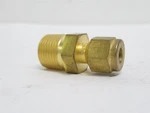 230137 New-no Box; Swagelok B-400-7-6 Brass Straight Fitting 1/4" Tube 3/8NPT. Fixed Price $13.93.