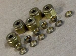 Five (5) Swagelok B-400-NFSET 1/4" Brass Nut & Front/ Back Ferrule Sets. Fixed Price $18.00.