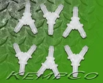 (6) 3/16" Hose-barb Kynar "y" (wye) Connector Fittings Ozone Air Line Small. Fixed Price $30.58.