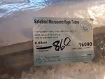 Sorenson Bioscience Inc 16090 Safe Seal Microcentrifuge TUBES.65ML (860)QTY.. Fixed Price $32.31.