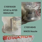 Lot 2X Edwards NW25 Nozzle C10514645 & Reducer KF40 To KF25 C10516439 Nos Oem. Fixed Price $49.99.