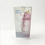 Acrylic Lighted Snowman 21" Vintage Glitter Smile Gentle Face Whimsical Box Read. Fixed Price $58.95.