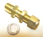 Swagelok B-400-11-4 New Hyd Brass Bulkhead Adapter 1/4"-18 Nptf To Od Tube. Fixed Price $9.00.