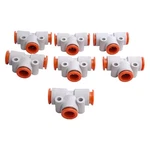 Lot Of 7 Smc KQ2T11-00A Pneumatic Union Tee Fittings, 3/8IN Od Tube, 1.0MPA. Fixed Price $34.00.