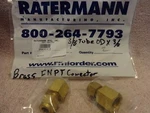 Rattermann Brass Adapter 3/8 Od Tube X Fnpt, New In Wrap Lot Of 2. Fixed Price $22.00.