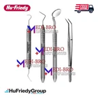 Hu-friedy Complete Dental Exam Set MIR5DS Mirror, MH6, DPU17, EXDG5 Explorer. Fixed Price $147.00.