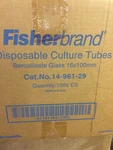Fisher Disposable Culture Tubes Borosilicate 16X100MM 14-961-29 1000 Case H0818. Fixed Price $149.99.