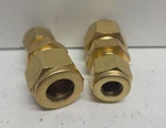 Lot Of New No Box! Parker 1/2" Tube 3/8" Reducing Unions 8RU6-B. Fixed Price $20.95.