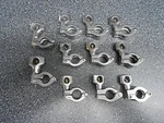 Eleven (11) Single Pin 1/2"-3/4" Good Quality Ss Sanitary Clamps 0.992". Fixed Price $38.99.