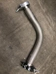 1" Dia Stainless Steel Bellows Flexible Vacuum Hose 14" W/clamps. Fixed Price $30.00.