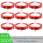 3000PCS Ptfe Membrane Syringe Filters 13MM/25MM Diameter 0.22UM/0.45 Pore Size. Fixed Price $8.27.