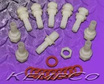 (10) 3/8" Natural Nylon Thru-panel Straight Adapter W/ Hex & Washer, Food Grade. Fixed Price $35.66.