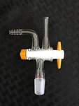 Kontes Glass 19/22 3-WAY Flow Control Adapter W/ Diagonal 4MM Ptfe Stpck 5-3/8. Fixed Price $34.49.