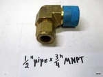 Parker 8MSEL12N-B Brass Tube Fitting Npt Elbow A-lok 1/2" X 3/4" Male. Fixed Price $16.59.