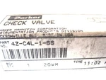 New Parker 4Z-C4L-1-SS Check Valve 4ZC4L1SS. Fixed Price $50.00.