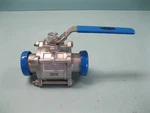 2" Dixon BV2GG-200CC-A Sanitary 316 Ss 3-PIECE Ball Valve 1000 Wog New D7. Fixed Price $100.00.