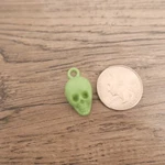 Vintage Cracker Jack Gumball Machine Prize Toy Charm Green Human Skull Premium. Fixed Price $15.00.