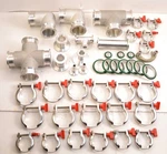 Big Lot Edwards Vacuum Pump Clamps And Fittings Kf 40 25 10/16 Stainless 43 Pcs.. Fixed Price $329.99.