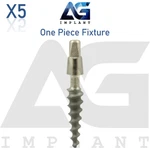 5 One Piece Fixture System Titanium Prosthetic Integrated Sla Surface Dental. Fixed Price $393.00.