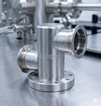 Mdc KAV-200 Chassis Uhv Manifold 304L Ep 4.5" Cf To Dual KF50 Conflat. Fixed Price $292.50.