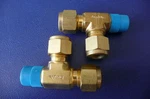 Two New Swagelok Brass Male Run Tee's B-600-3TMT 3/8"TUBE X 1/4" Mnpt. Fixed Price $11.00.
