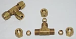 Parker 164C-4 Union Tee Brass Compression Tubing 1/4". Fixed Price $11.75.