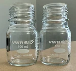 (2) Vwr 89000-234 100 Ml Borosilicate Glass Graduated Media Bottle With Ring. Fixed Price $14.99.