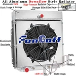 4ROW Aluminum Radiator+shroud Fan Fit 53-56 Ford F100 F250 F350 Pickup Truck Pro. Fixed Price $299.00.