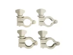 (4) Masterflex Nylon 1/2 3/4 Sanitary Hinged Clamp W/ White Knob 31201-43. Fixed Price $71.99.