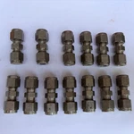 Lot Qty 13 Swagelok Stainless Steel Union Fitting 1/4" Od Tube SS-400-6 Open Box. Fixed Price $70.00.