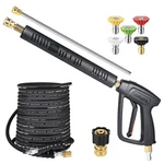 Long Pressure Washer And Hose Kit, 50 Ft Steel Braided Power With.... Fixed Price $160.79.