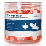 100PCS Ptfe Membrane Syringe Filters 0.22 13MM Hydrophobic Luer Lock Red Disc. Fixed Price $39.99.